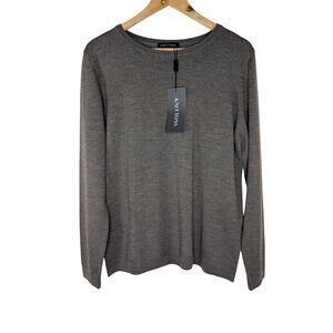 Knittons Women’s Merino Wool Sweater Crew Neck Pullover Brown